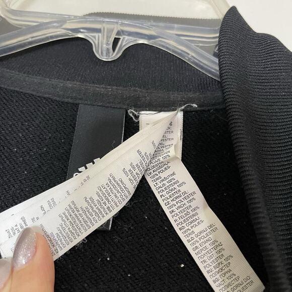 Adidas black 3 stripes full zip track jacket size small - Picture 3 of 4